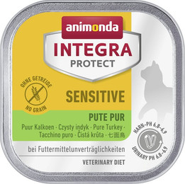 Produktbild von animonda Integra Protect Sensitive 100g Schale Katzennassfutter 16 x 100 Gramm Pute pur