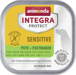 Produktbild von animonda Integra Protect Sensitive 150g Schale Hundenassfutter Sparpaket 22 x 150 Gramm Pute + Pastinaken