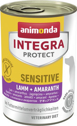 Produktbild von animonda Integra Protect Sensitive 400g Dose Hundenassfutter Sparpaket 12 x 400 Gramm Lamm + Amaranth