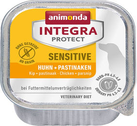 animonda INTEGRA PROTECT Sensitive Huhn + Pastinaken (11 x 150 g), Diätfutter bei Futtermittelallergie, sensitives Hundefutter für allergische Hunde, Nassfutter für Hunde ohne Getreide – Bild 1 von 4