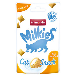 Produktbild von animonda Milkies Knusperkissen Harmony Anti Hairball Katzensnack - 12 x 30 g