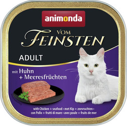Produktbild von animonda Vom Feinsten Adult 100g Schale Katzennassfutter 32 x 100 Gramm Huhn + Meeresfrüchte
