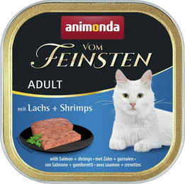 Produktbild von animonda Vom Feinsten Adult 100g Schale Katzennassfutter Sparpaket 64 x 100 Gramm Lachs + Shrimps