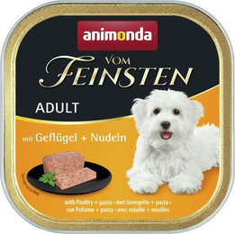 Produktbild von animonda Vom Feinsten Adult 150g Schale Hundenassfutter 22 x 150 Gramm Geflügel + Nudeln