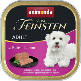 Produktbild von animonda Vom Feinsten Adult 150g Schale Hundenassfutter Sparpaket 44 x 150 Gramm Pute + Lamm