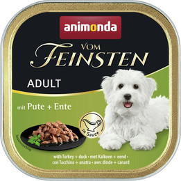 Produktbild von animonda Vom Feinsten Adult in Sauce 150g Schale Hundenassfutter 22 x 150 Gramm Pute + Ente