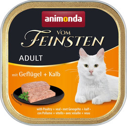 Produktbild von animonda vom Feinsten Adult Katzenfutter nass mit Geflügel und Kalb - 6 x 100 g