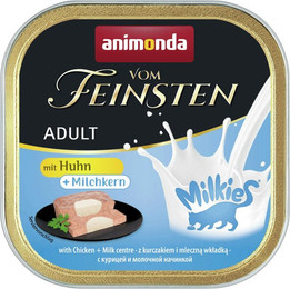 Produktbild von animonda Vom Feinsten Adult mit Milchkern 100g Schale Katzennassfutter 32 x 100 Gramm Huhn + Milchkern