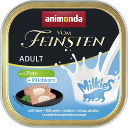 Produktbild von animonda Vom Feinsten Adult mit Milchkern 100g Schale Katzennassfutter 32 x 100 Gramm Pute + Milchkern
