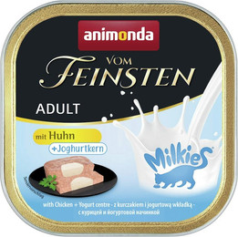 Produktbild von animonda Vom Feinsten Adult mit Milchkern 100g Schale Katzennassfutter Sparpaket 64 x 100 Gramm Huhn + Joghurtkern