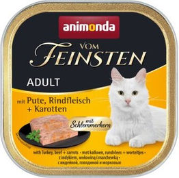 Produktbild von animonda Vom Feinsten Adult mit Schlemmerkern Pute, Rindfleisch & Karotte - 32 x 100 g