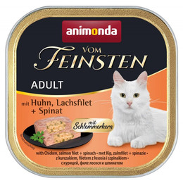 Produktbild von Animonda Vom Feinsten Adult Schlemmerkern mit Huhn, Lachsfilet und Spinat - 32 x 100 g