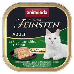 Produktbild von Animonda Vom Feinsten Adult Schlemmerkern mit Rind, Lachsfilet und Spinat - 32 x 100 g