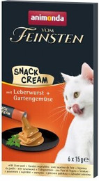 Produktbild von animonda Vom Feinsten Adult Snack-Cream Leberwurst & Gartengemüse - 11 x 15 g