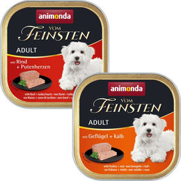 Animonda Vom feinsten Classic Hundefutter - Schälchen - Rind / Putenherzen - 22 x 150 g – Bild 1 von 4