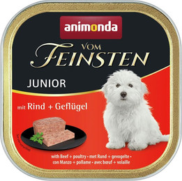 Produktbild von animonda Vom Feinsten Junior 150g Schale Hundenassfutter 22 x 150 Gramm Rind + Geflügel