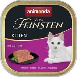 Produktbild von animonda Vom Feinsten Kitten 100g Schale Katzennassfutter Sparpaket 64 x 100 Gramm Lamm