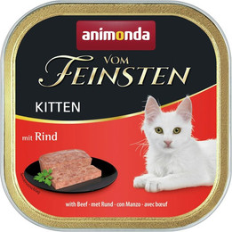 Produktbild von animonda Vom Feinsten Kitten 100g Schale Katzennassfutter Sparpaket 64 x 100 Gramm Rind