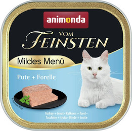 Produktbild von animonda Vom Feinsten Mildes Menü 100g Schale Katzennassfutter 32 x 100 Gramm Pute + Forelle
