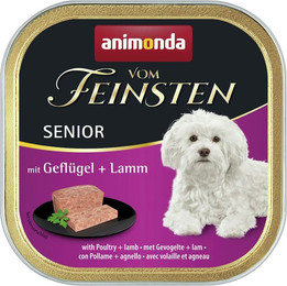 Produktbild von animonda Vom Feinsten Senior 150g Schale Hundenassfutter 22 x 150 Gramm Geflügel + Lamm