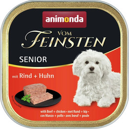 Produktbild von animonda Vom Feinsten Senior 150g Schale Hundenassfutter Sparpaket 44 x 150 Gramm Rind + Huhn