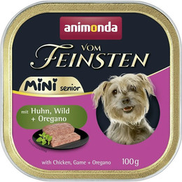 Produktbild von animonda Vom Feinsten Senior Mini Schale 100g Hundenassfutter 32 x 100 Gramm Huhn,Wild & Oregano