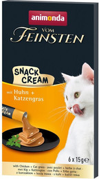 Produktbild von animonda vom Feinsten Snack Cream Huhn + Katzengras - 30 x 15 g