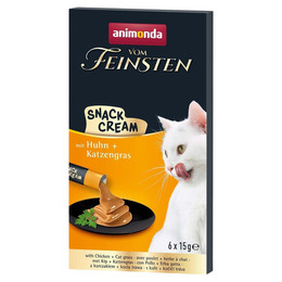 Produktbild von animonda Vom Feinsten Snack-Cream mit Huhn und Katzengras - 6 x 15 g