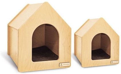 Produktbild von Animood Hundehütte Marti aus Birkensperrholz mit Matratze