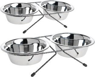 Produktbild von AniOne Edelstahl-Doppelnapf - 2 x 350 ml