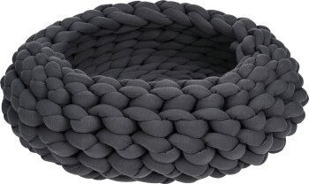 AniOne Flechtkorb Cuddly dunkelgrau XS – Bild 1 von 3