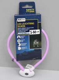 AniOne Leuchtring Silikon Kette pink S-M - 40 cm – Bild 1 von 3