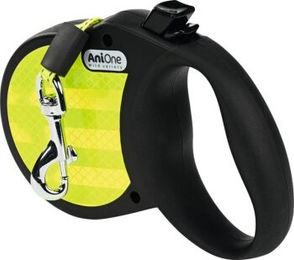 AniOne Rollleine Reflect schwarz/gelb L – Bild 1 von 2