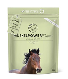 Produktbild von Annimally Muskelaufbau Pulver für Pferde mit Sojaprotein und Aminosäuren - 2 kg
