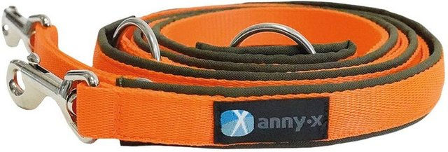 Annyx Führleine Classic Bolt Protect Leuchtorange/Braun - 3 m – Bild 1 von 3