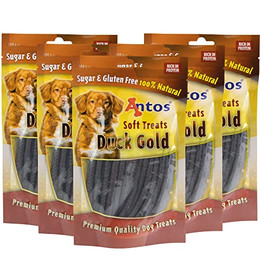Produktbild von Antos Duck Gold Enten Schnürchen Hundesnack - 5 x 100 g