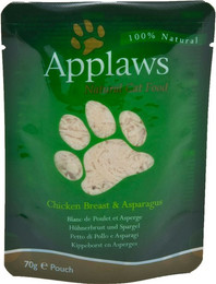 Produktbild von Applaws 70g Beutel Katzennassfutter Sparpaket 24 x 70 Gramm Hühnerbrust & Spargel