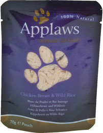 Produktbild von Applaws 70g Beutel Katzennassfutter Sparpaket 24 x 70 Gramm Hühnerbrust & Wildreis