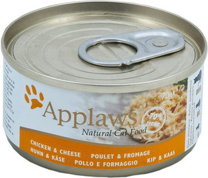 Produktbild von Applaws 70g Katzennassfutter Sparpaket 48 x 70 Gramm Huhn & Käse