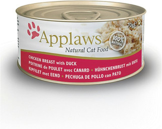 Produktbild von Applaws 70g Katzennassfutter Sparpaket 48 x 70 Gramm Hühnchenbrust & Ente