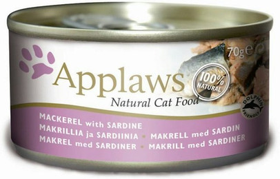 Produktbild von Applaws 70g Katzennassfutter Sparpaket 48 x 70 Gramm Makrele & Sardinen