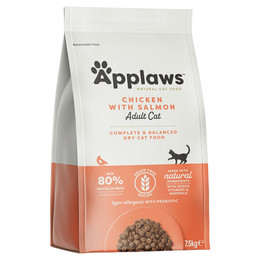 Produktbild von Applaws Adult Huhn & Lachs Katzentrockenfutter - 2 x 7,5 kg