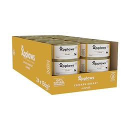 Produktbild von APPLAWS Cat Adult Chicken Breast in Broth Hähnchenbrust in Brühe 24x 156g