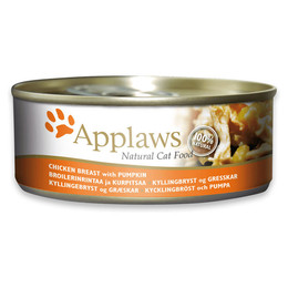 Produktbild von Applaws Cat Adult Hähnchenbrust mit Kürbis in Brühe - 24 x 156 g