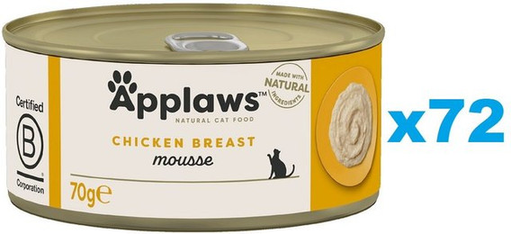 Produktbild von APPLAWS Cat Adult Mousse mit Huhn - 72 x 70 g