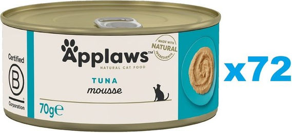 Produktbild von APPLAWS Cat Adult Mousse mit Thunfisch 72x 70 g