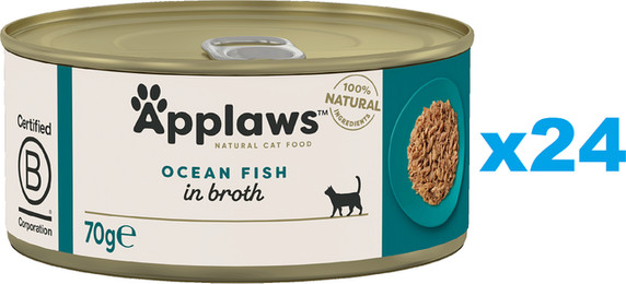 Produktbild von APPLAWS Cat Adult Ocean Fish in Broth Meeresfisch in Brühe - 24 x 70 g