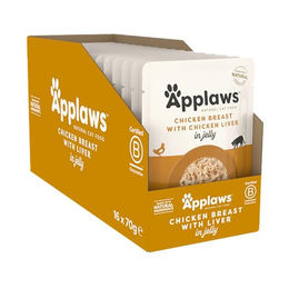 APPLAWS Cat Adult Pouch Huhn und Leber in Gelee 16x 70 g – Bild 1 von 7