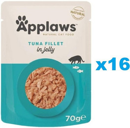 Produktbild von APPLAWS Cat Adult Pouch Thunfischfilet in Gelee - 16 x 70 g