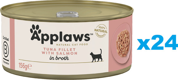Produktbild von APPLAWS Cat Adult Thunfisch mit Lachs in Brühe - 24 x 156 g